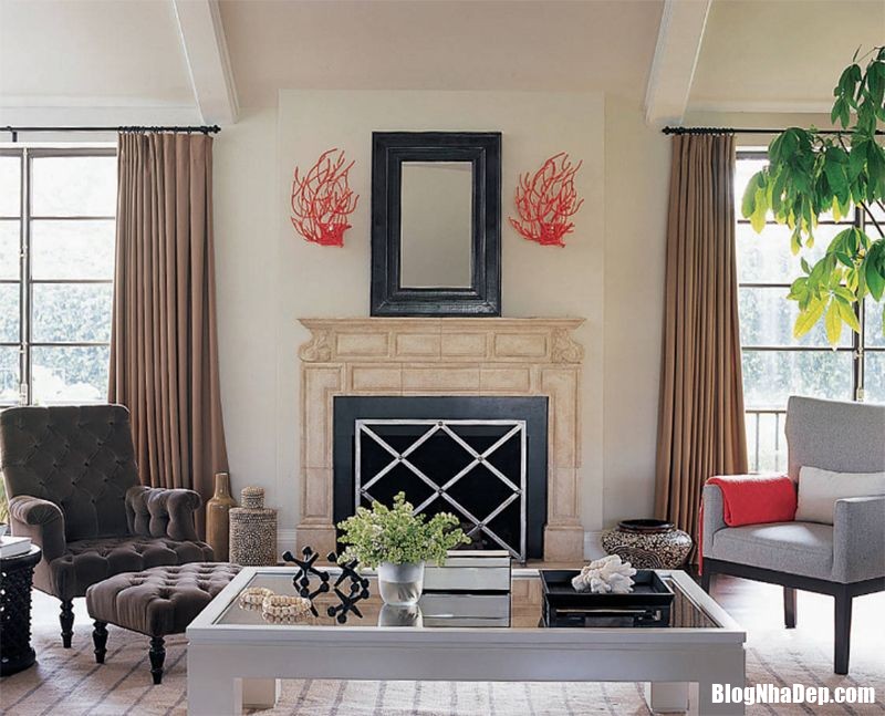 b11 Trang trí nội thất tông màu nâu xám cực sang trọng cho không gian phòng khách