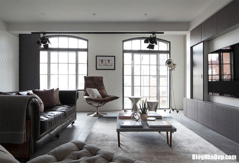 b15 Trang trí nội thất tông màu nâu xám cực sang trọng cho không gian phòng khách