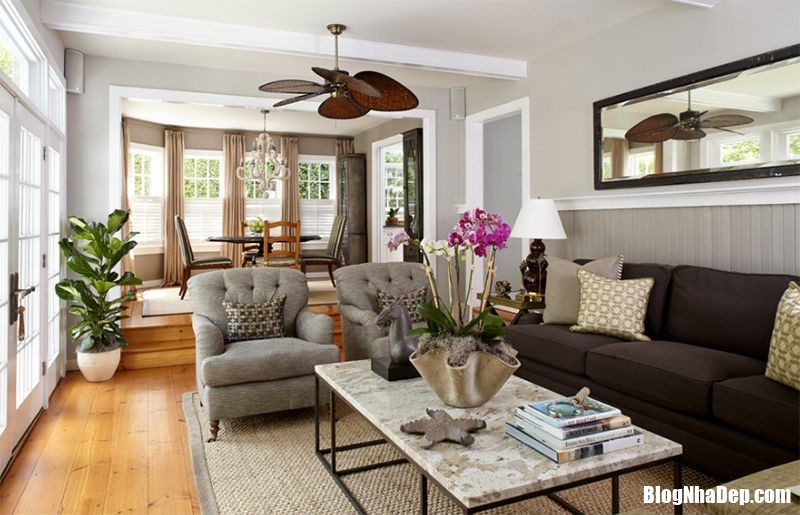 b6 1 Trang trí nội thất tông màu nâu xám cực sang trọng cho không gian phòng khách