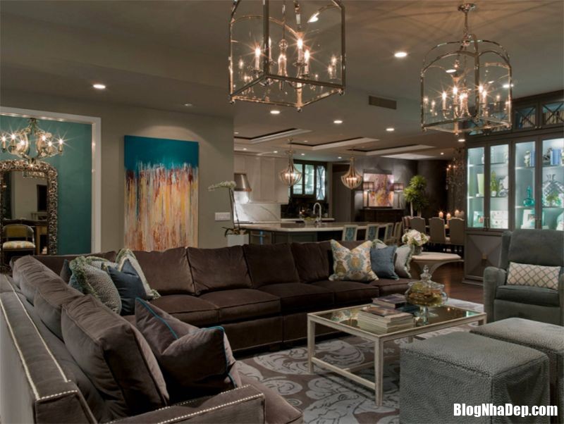 b7 1 Trang trí nội thất tông màu nâu xám cực sang trọng cho không gian phòng khách