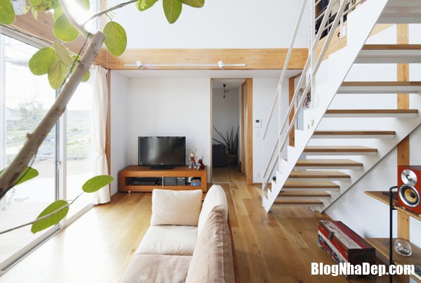nha dep1 Ngôi nhà đẹp với kiểu thiết kế siêu đơn giản tại Nhật Bản