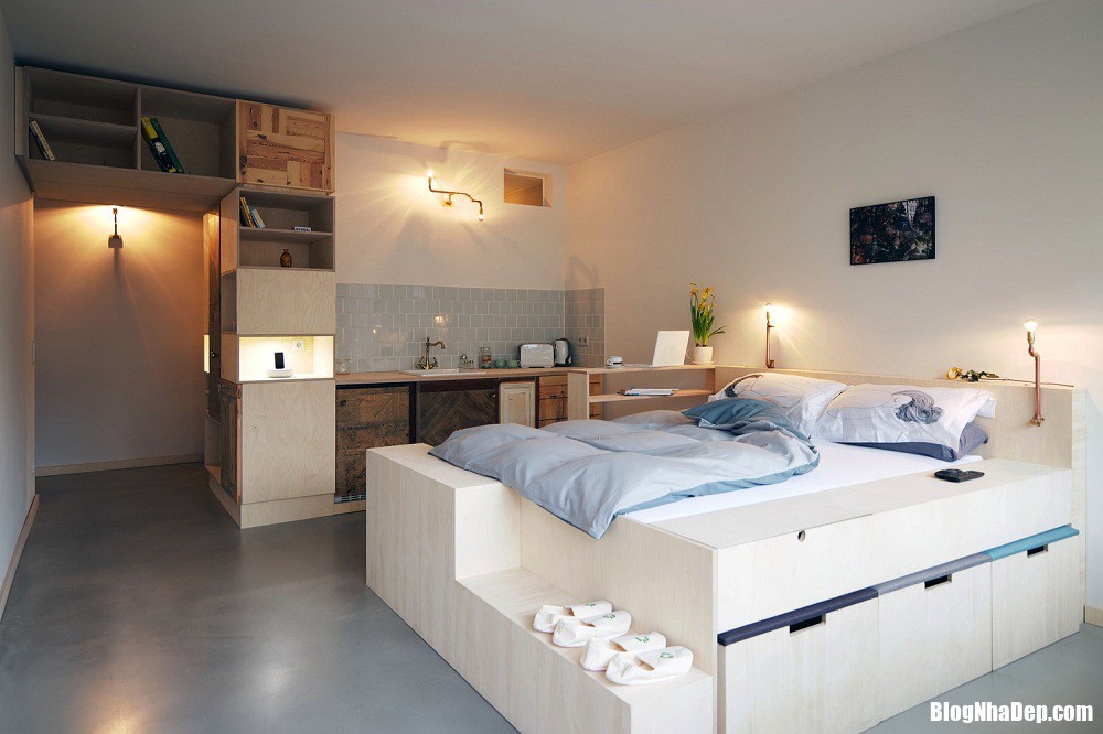 photo 5 15330020346731014043591 Thiết kế phòng ngủ nhỏ rộng thênh thang với 8 kiểu giường lưu trữ siêu hoàn hảo