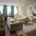 Romantic living room in the Romanesque style. 3d render.